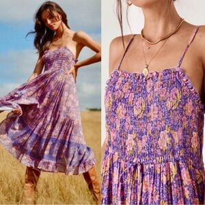 Spell & the gypsy Juniper Strappy maxi Dress Violet small